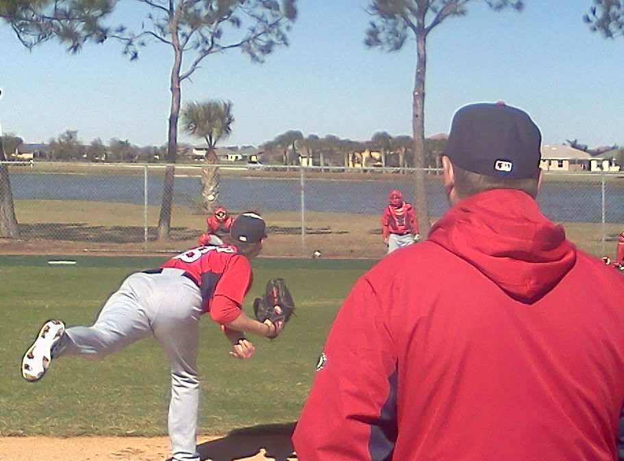 Ross Detwiler with Steve McCatty looking on