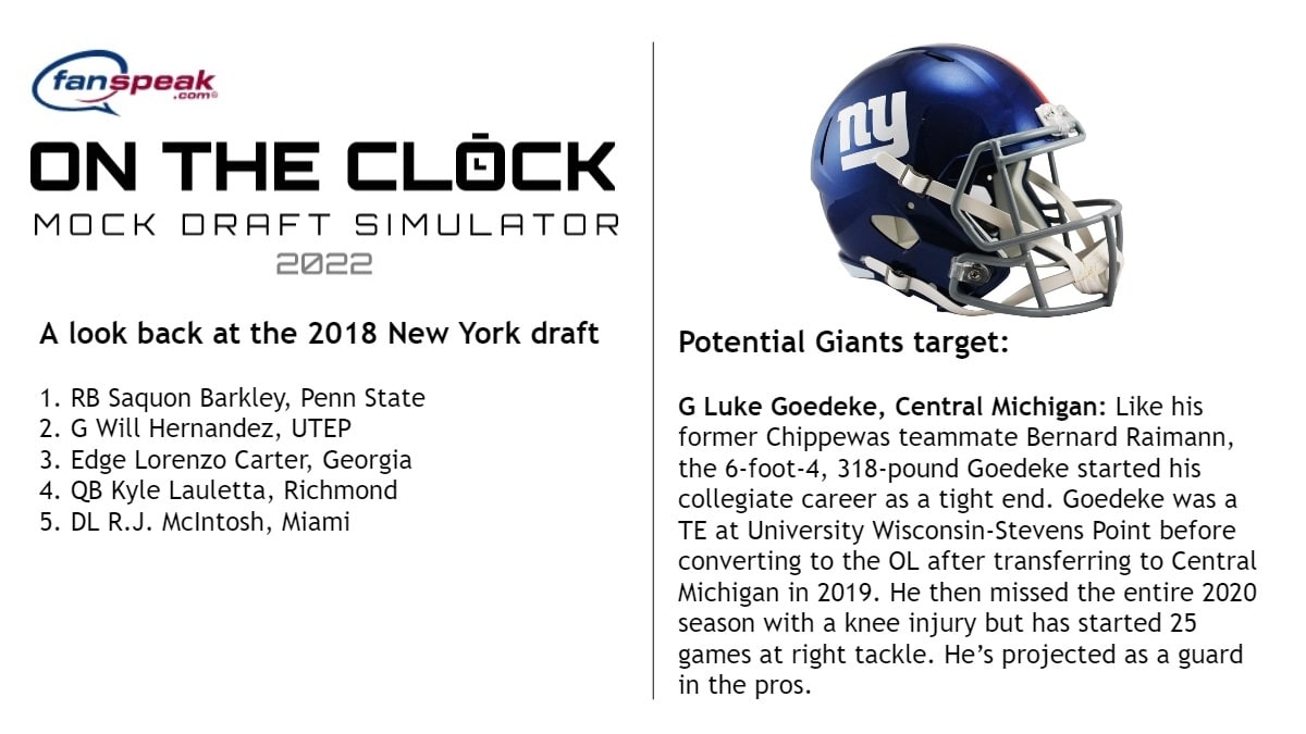 Needing a quick fix, N.Y. Giants could focus on “high floor” prospects in 2022  NFL draft - Fanspeak