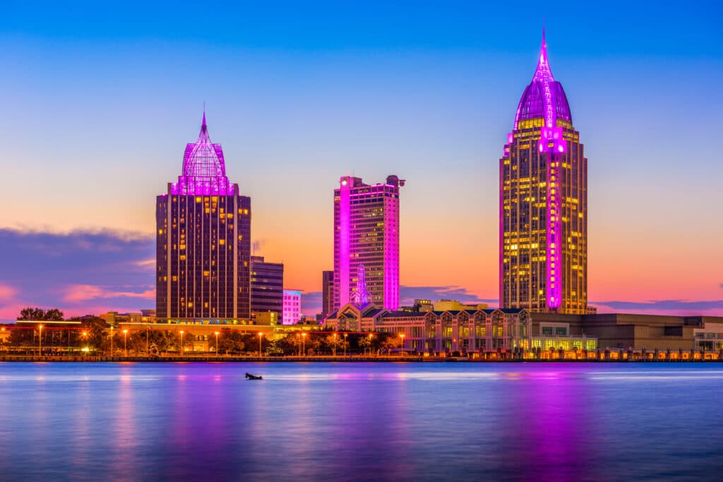 Skyline of Mobile Alabama